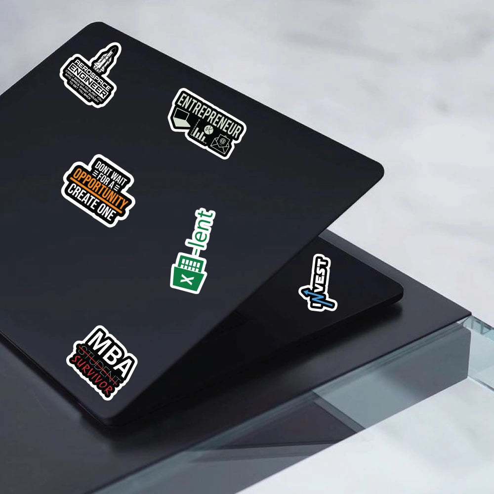 Professional Sticker Bundle – 47 Waterproof Aesthetic Stickers Infographic