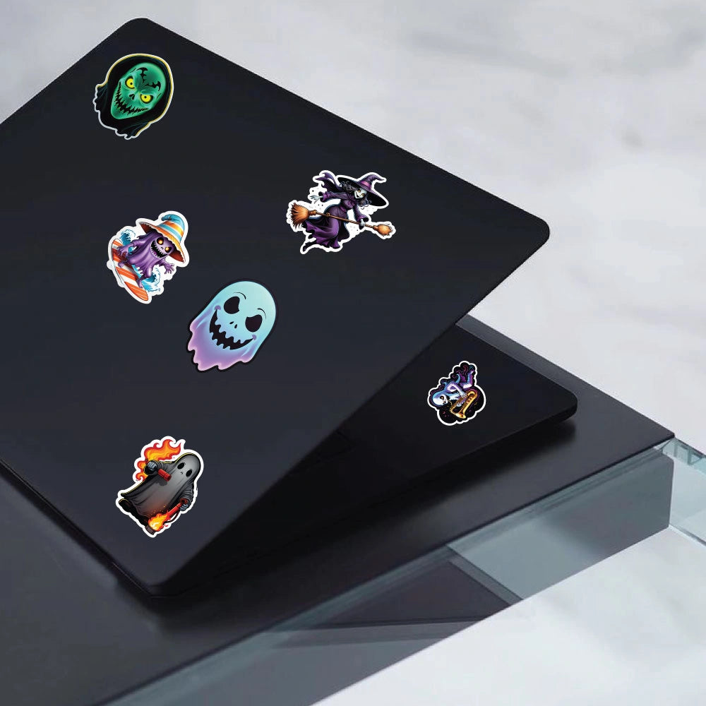 Ghost Sticker Bundle – 48 Waterproof Aesthetic Stickers Infographic
