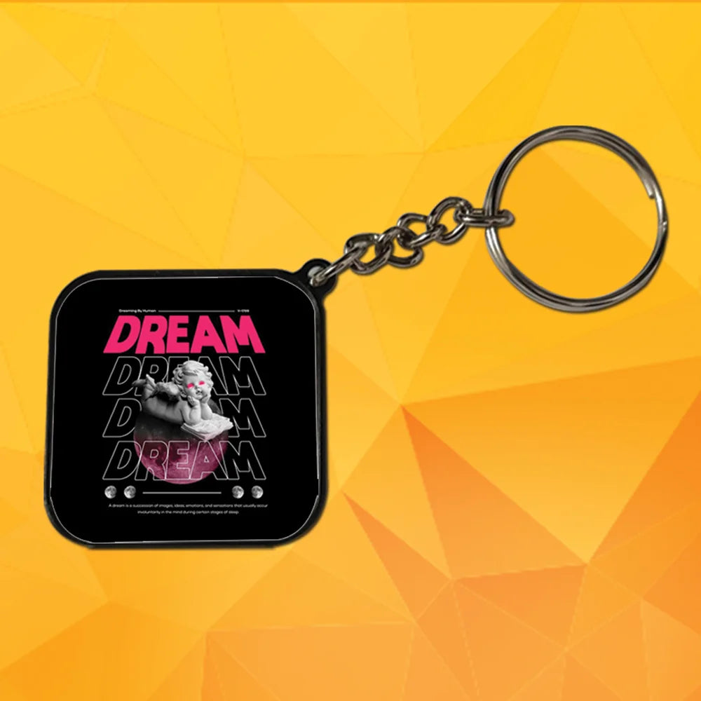 Street Style - A Combo Of 4 Black Border Keychains