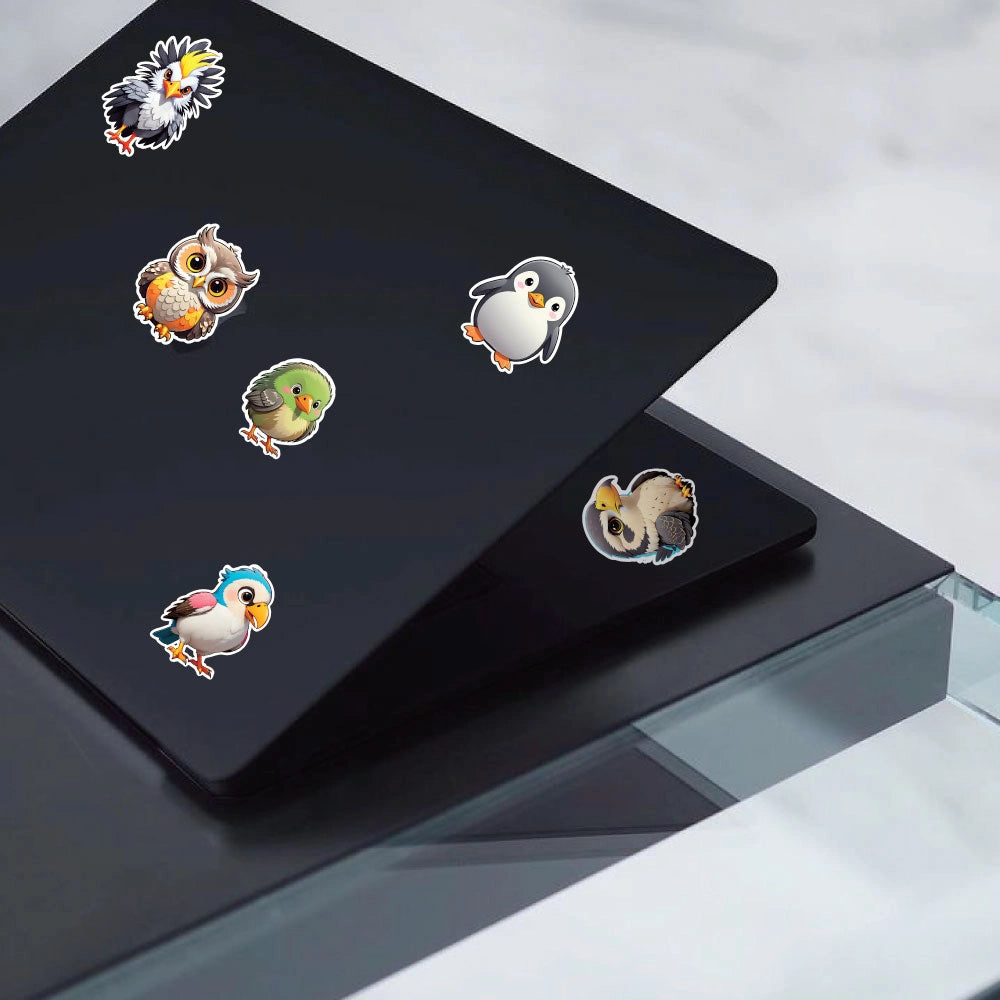 Birds Stickers - 48 Waterproof Aesthetic Stickers for Phone Cases, Clear Covers, Journals, Scrapbooks & More Infographic