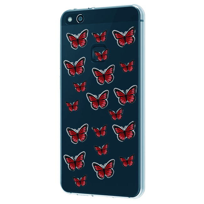 Red Butterfly - Clear Printed Case For Google Models