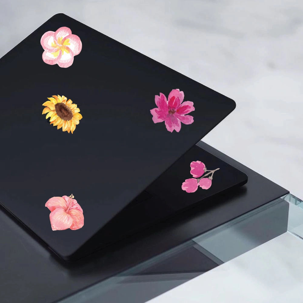 Flower Sticker Bundle – 47 Waterproof Aesthetic Stickers Infographic