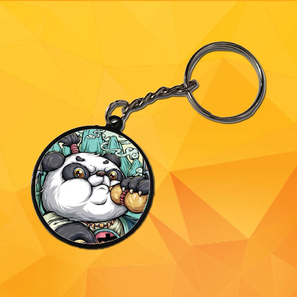 Warriors - A Combo Of 4 Black Border Keychains