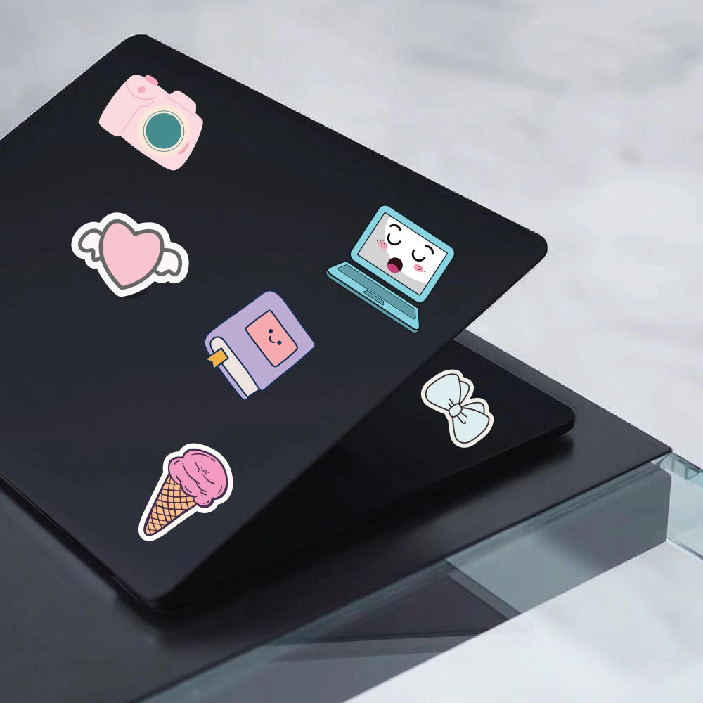Cute Sticker Bundle – 45 Waterproof Aesthetic Stickers Infographic