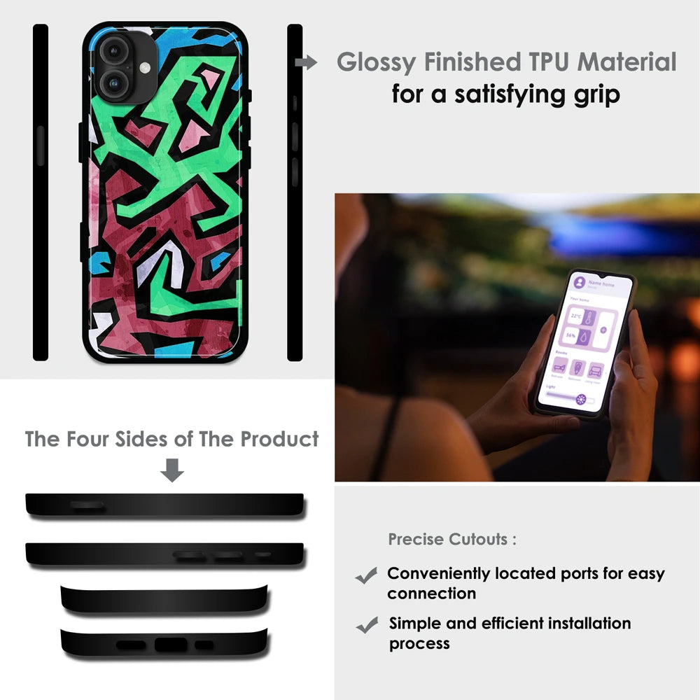 'Wild And Wacky - Glossy Metal Silicone Case For Apple iPhone Infographic
