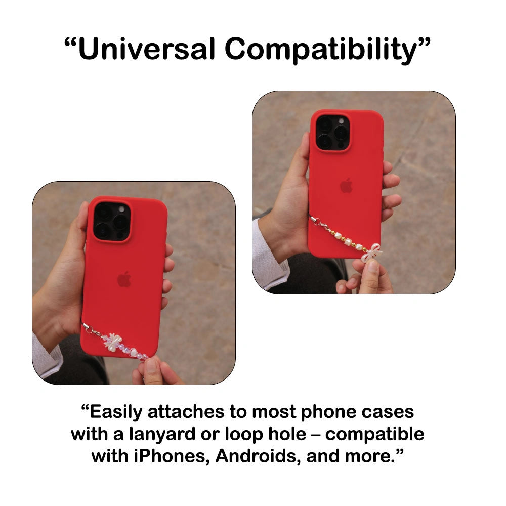 Pearly Bows - A Combo of Mini Phone Charms Infographic