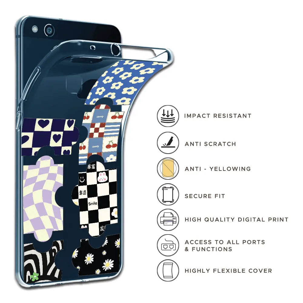 Aesthetic Puzzle - Clear Printed Silicone Case For Apple iPhone Models- infographic