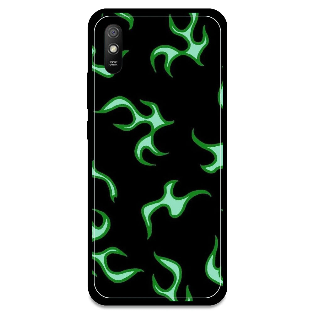 Green Flames - Armor Case For Redmi Models Redmi Note 9A