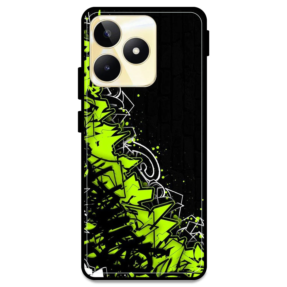 Green Graffiti - Armor Case For Realme Models Realme Narzo N53