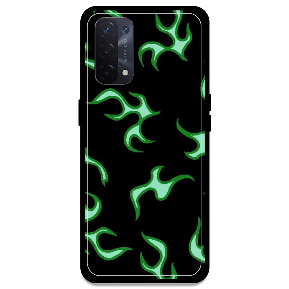 Green Flames - Armor Case For Oppo Models Oppo A54