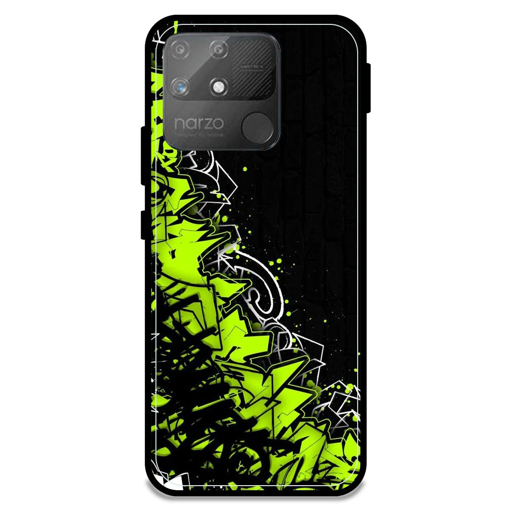 Green Graffiti - Armor Case For Realme Models Realme Narzo 50A