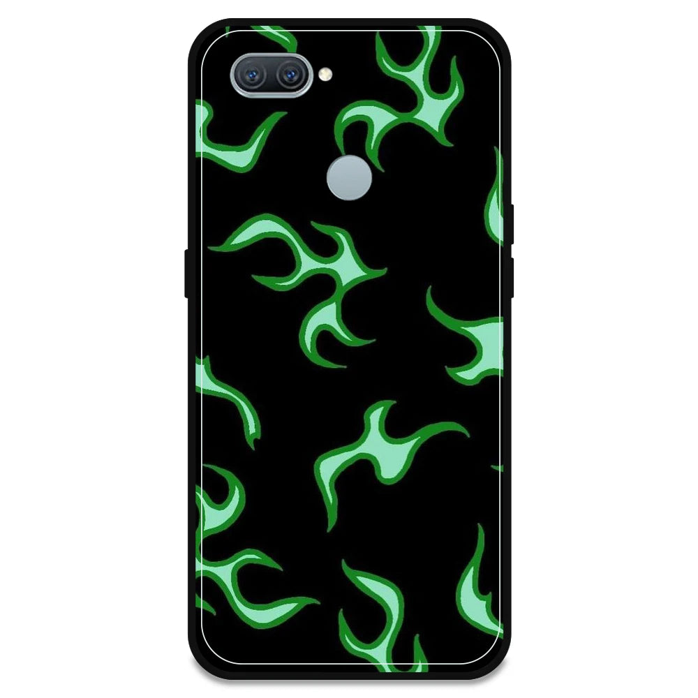Green Flames - Armor Case For Oppo Models Oppo A12