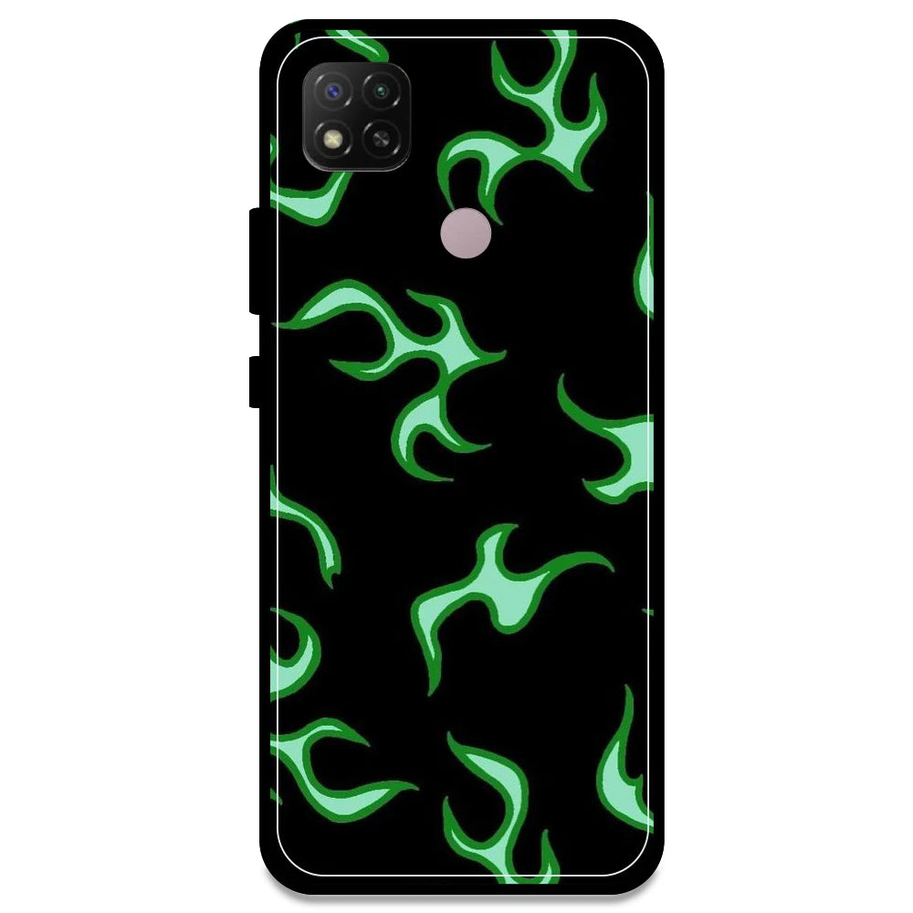 Green Flames - Armor Case For Redmi Models Redmi Note 9C