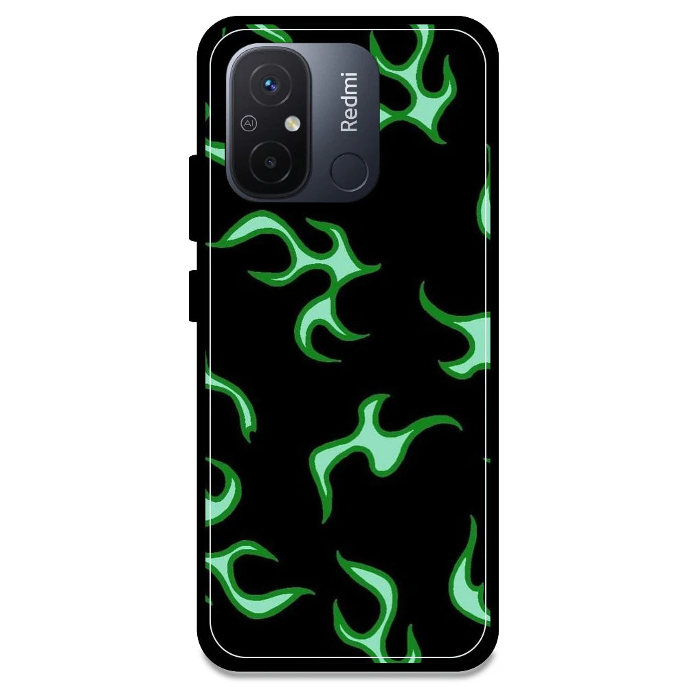 Green Flames - Armor Case For Redmi Models Redmi 12C
