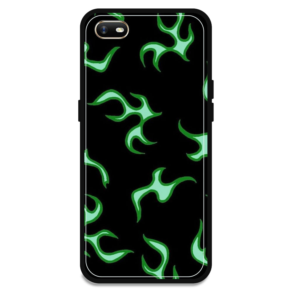 Green Flames - Armor Case For Oppo Models Oppo A1K