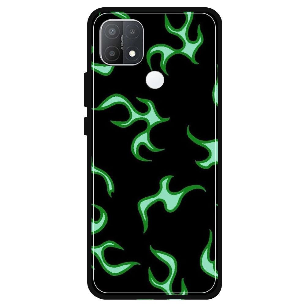 Green Flames - Armor Case For Oppo Models Oppo A15s