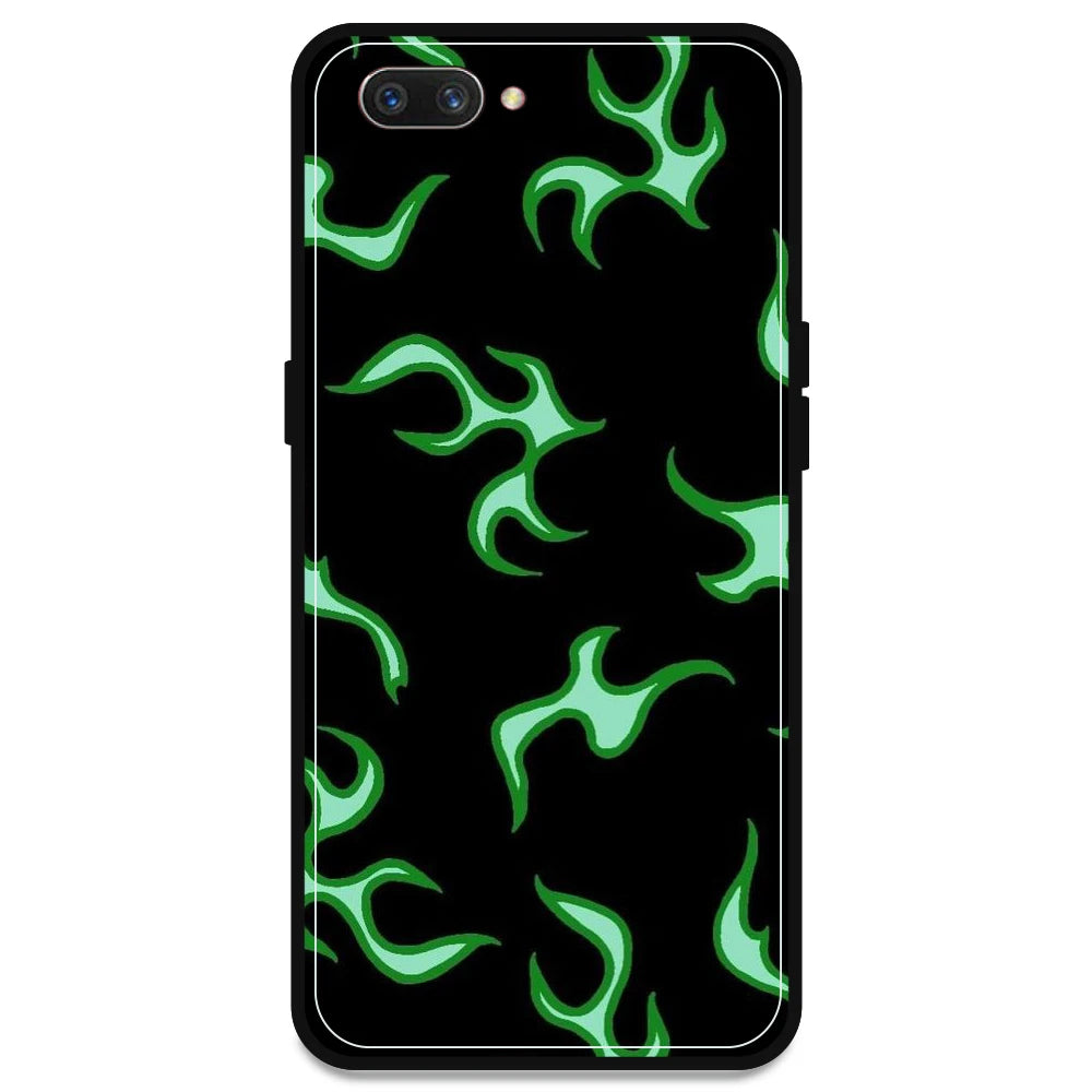 Green Flames - Armor Case For Oppo Models Oppo A3s
