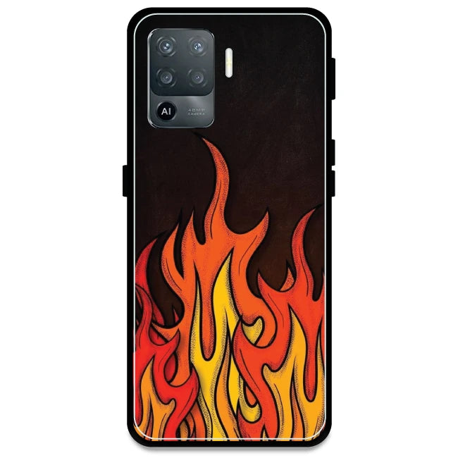 Flames - Armor Case For Oppo Models Oppo F19 Pro
