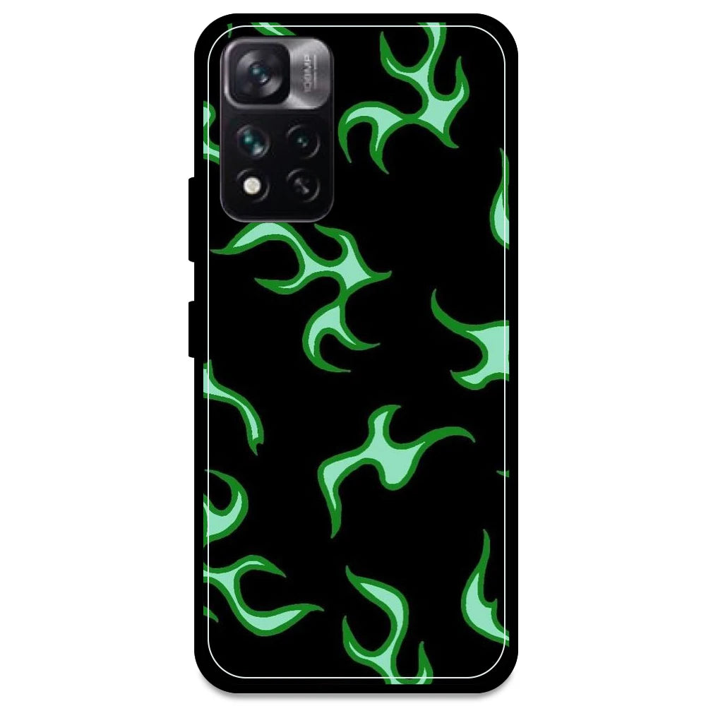Green Flames - Armor Case For Redmi Models Redmi Note 11i
