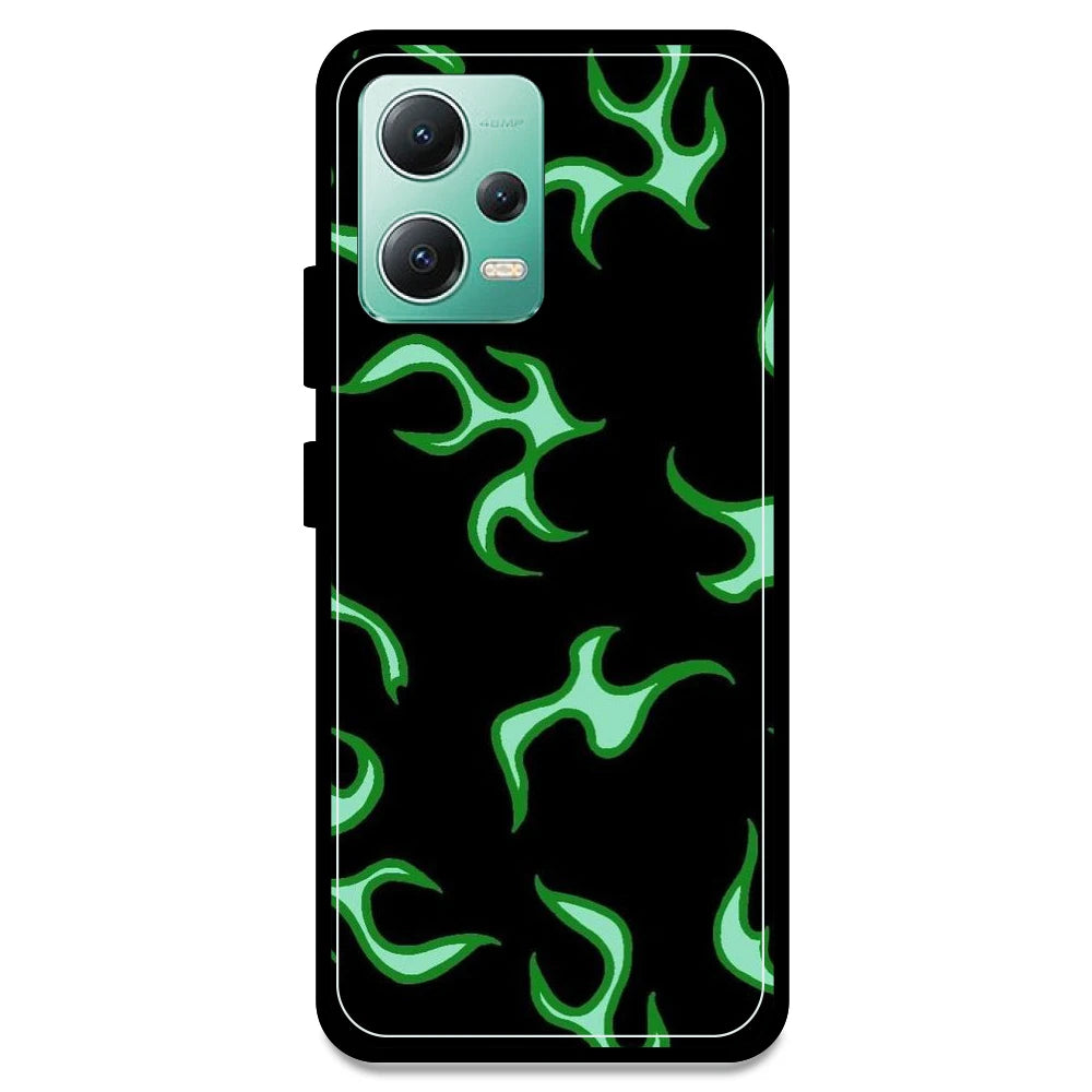 Green Flames - Armor Case For Redmi Models Redmi Note 12