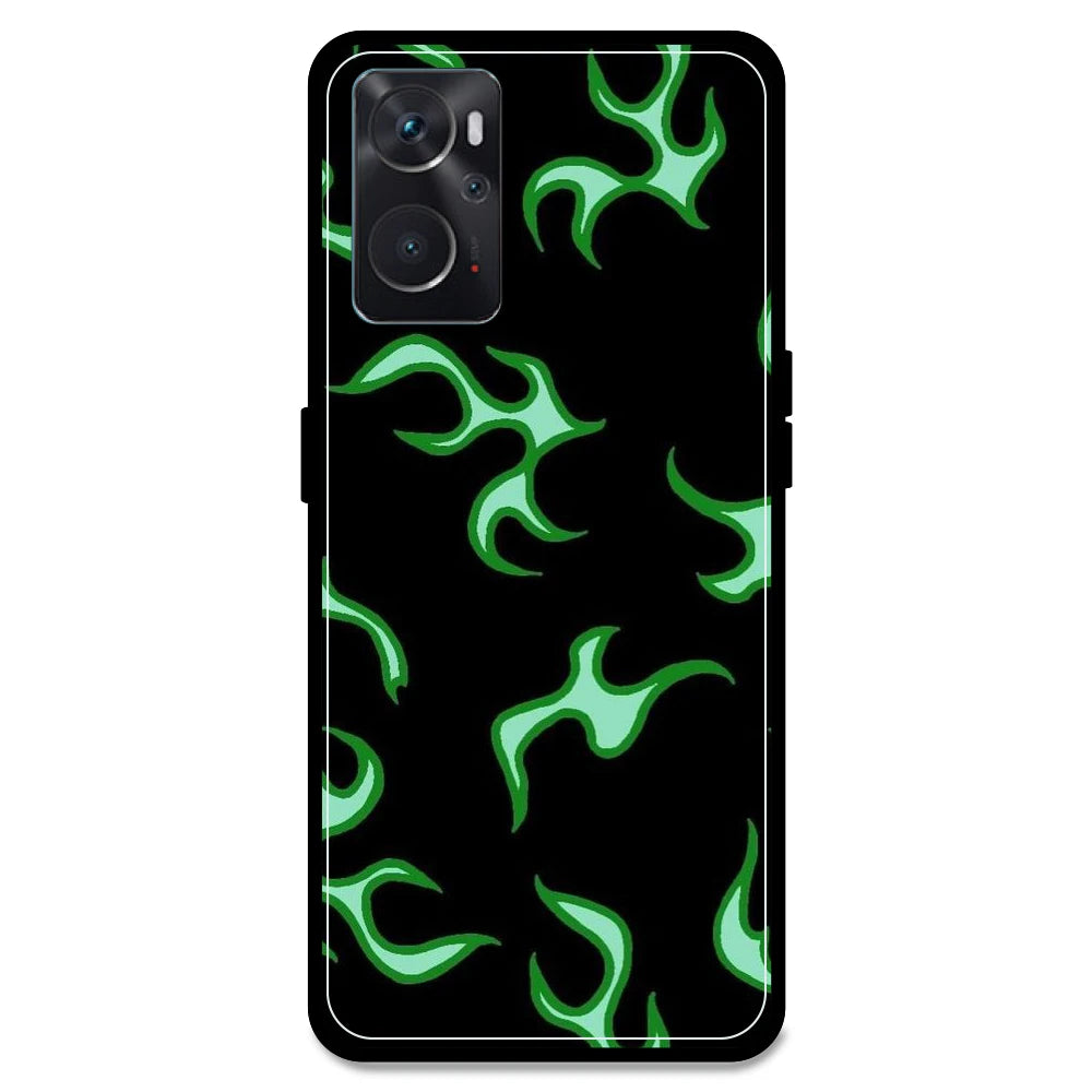 Green Flames - Armor Case For Oppo Models Oppo K10