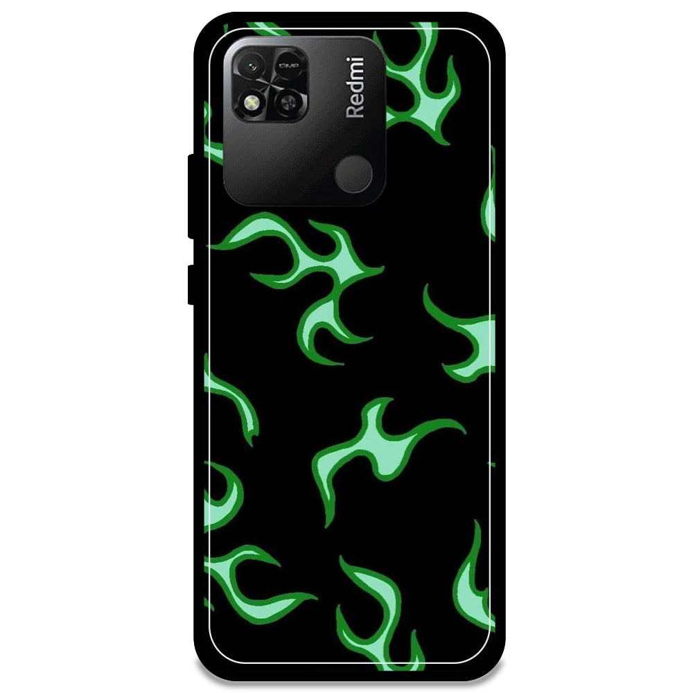 Green Flames - Armor Case For Redmi Models Redmi Note 10A