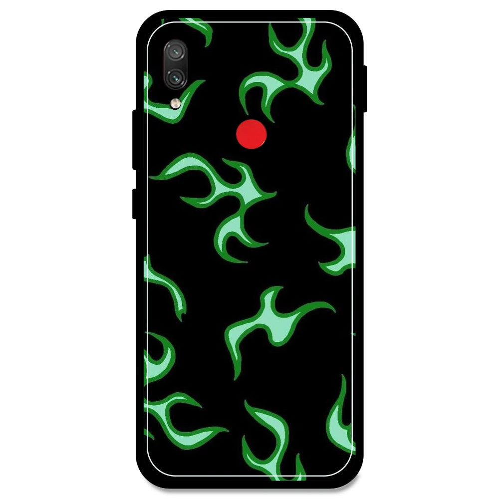 Green Flames - Armor Case For Redmi Models Redmi Note 7