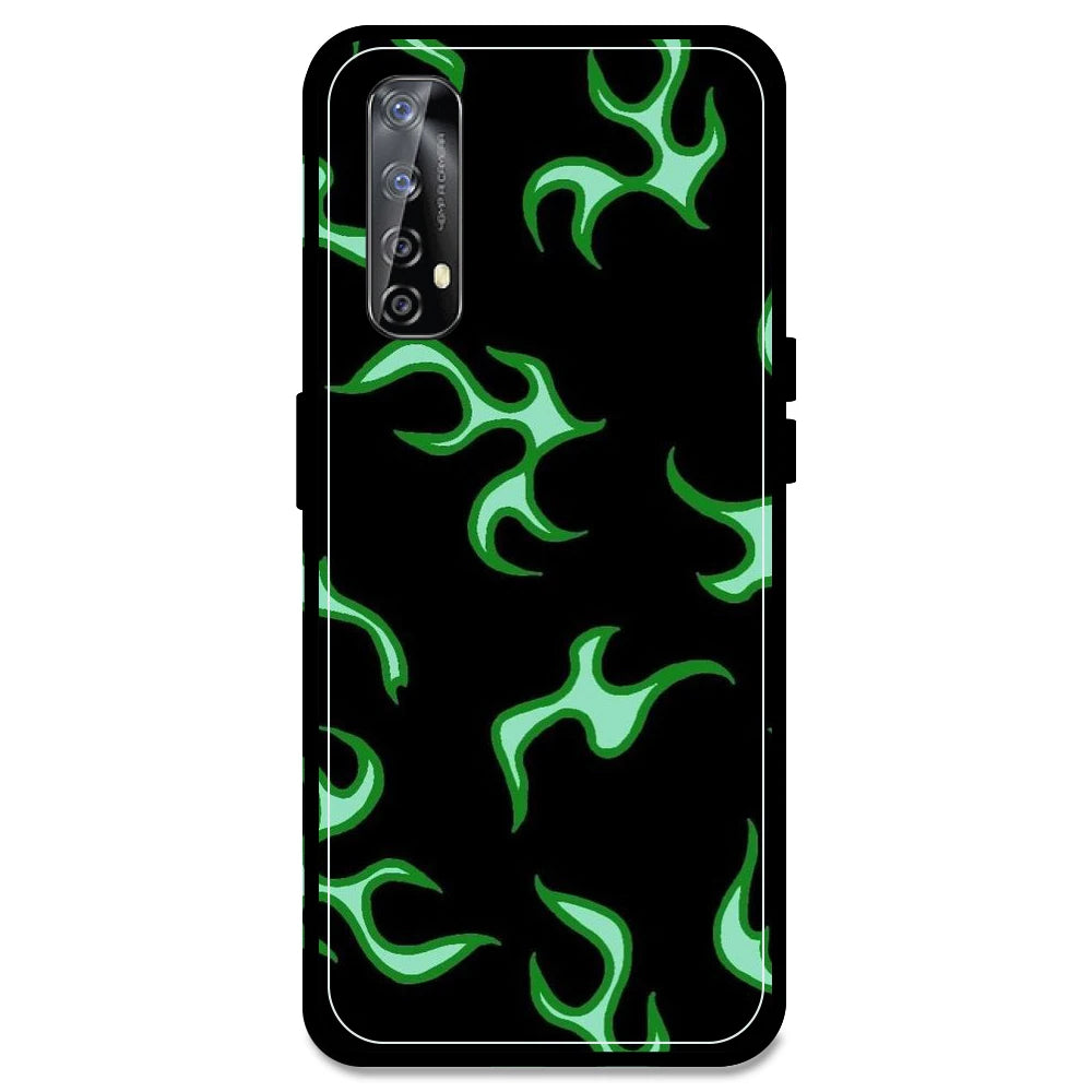 Green Flames - Armor Case For Realme Models Realme Narzo 20 Pro