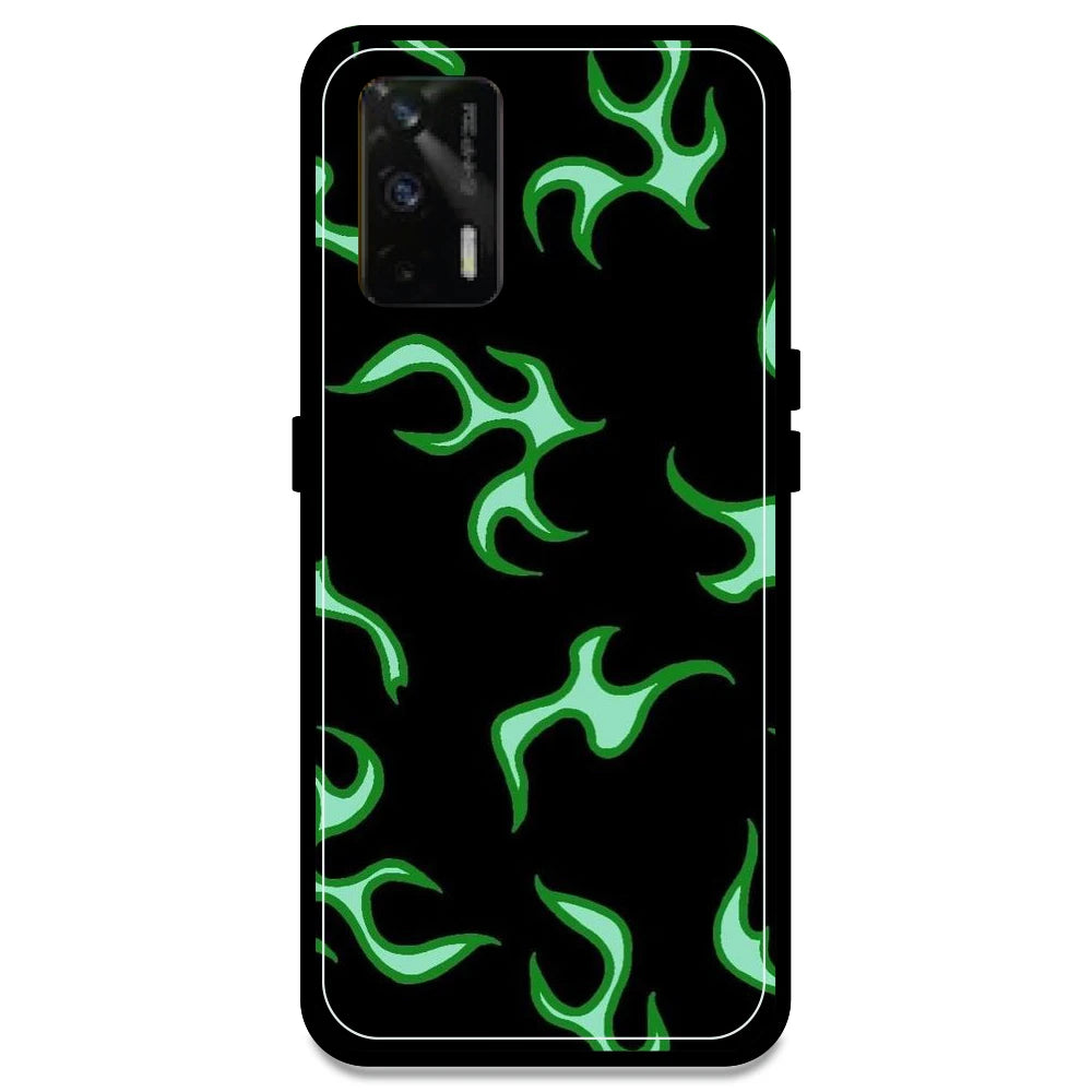 Green Flames - Armor Case For Realme Models Realme GT