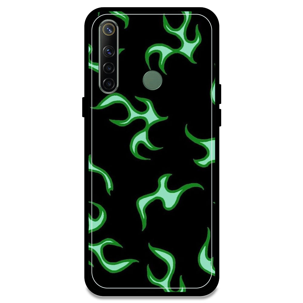 Green Flames - Armor Case For Realme Models Realme Narzo 10