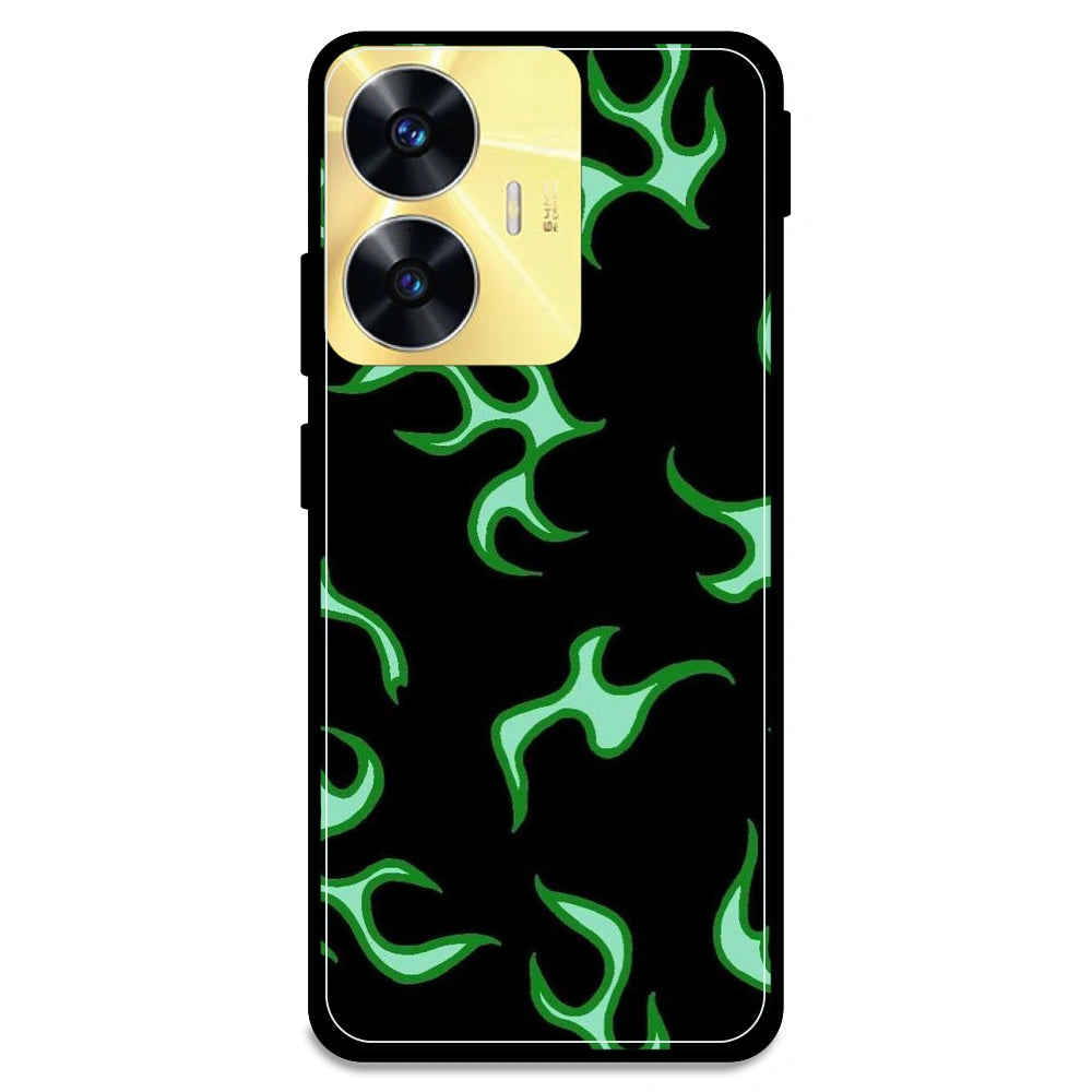 Green Flames - Armor Case For Realme Models Realme C55