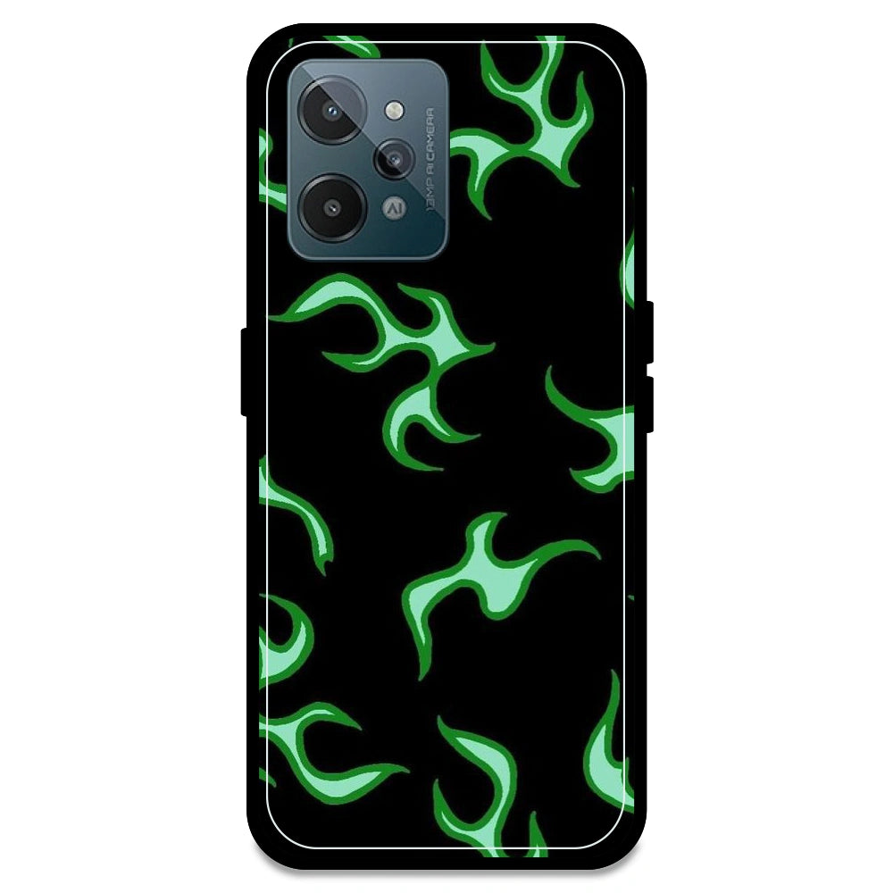 Green Flames - Armor Case For Realme Models Realme C31