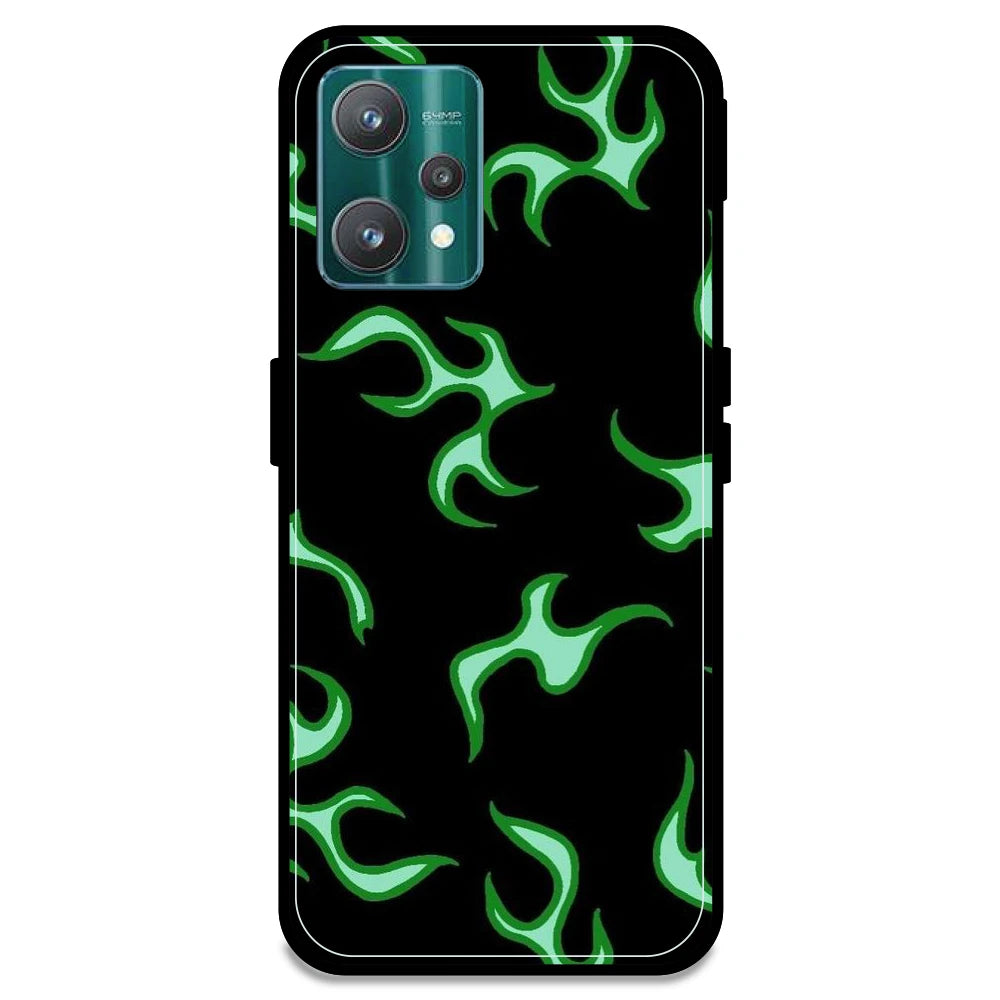 Green Flames - Armor Case For Realme Models Realme 9 Pro
