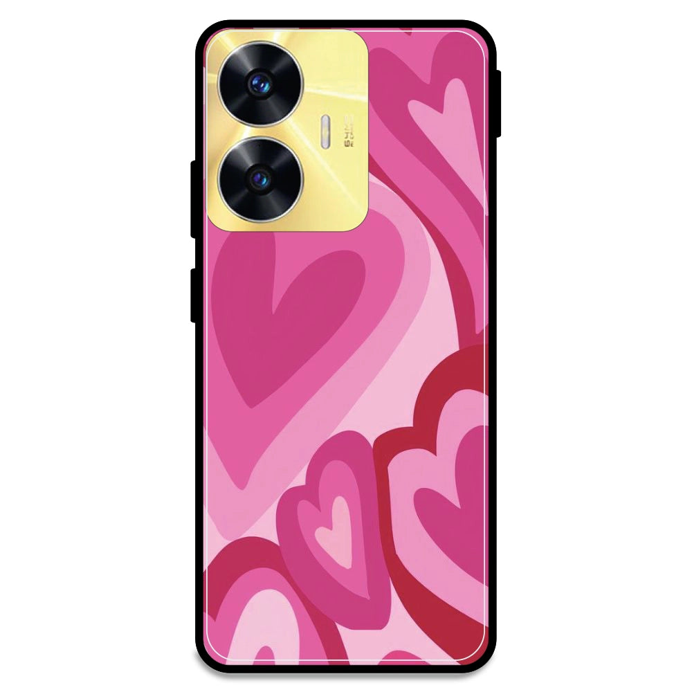 Pink Mini Hearts - Armor Case For Realme Models Realme C55