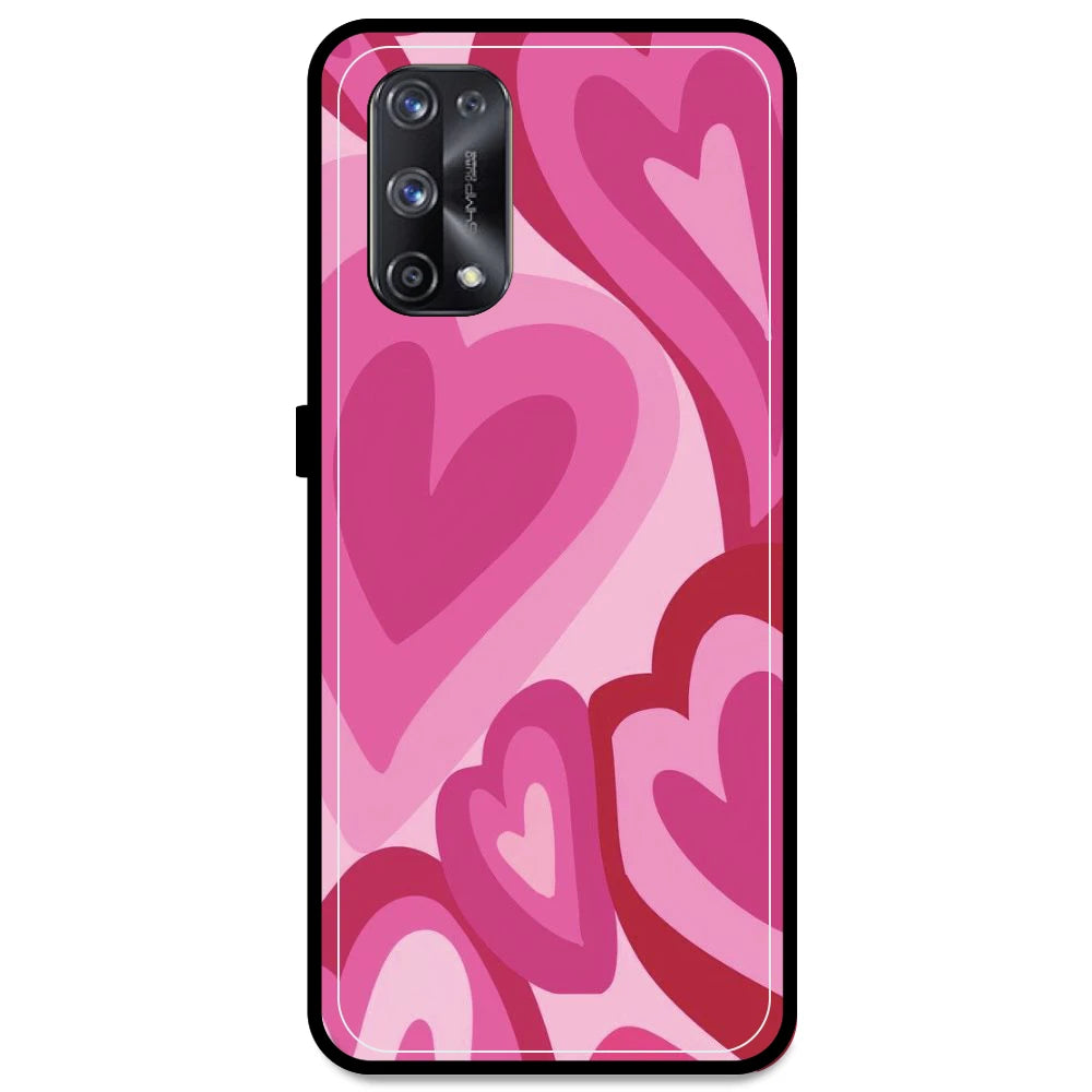Pink Mini Hearts - Armor Case For Realme Models Realme X7 Pro