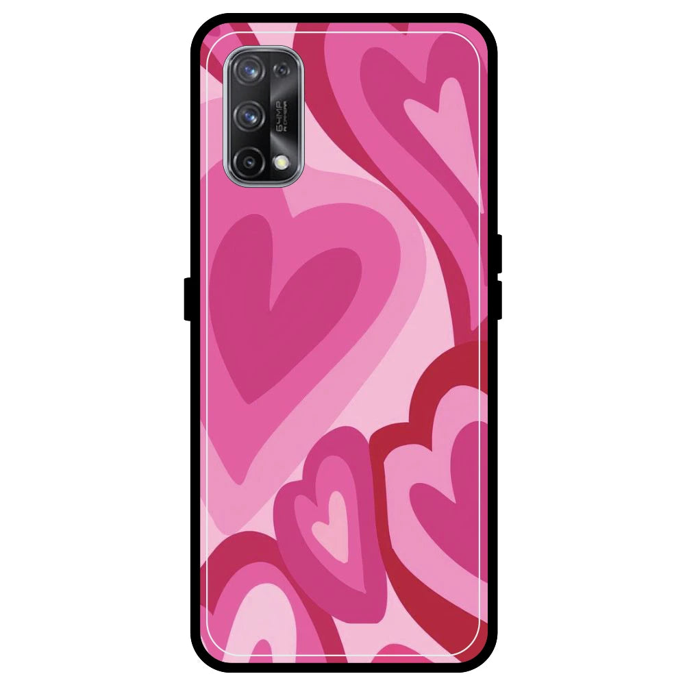 Pink Mini Hearts - Armor Case For Realme Models Realme X7