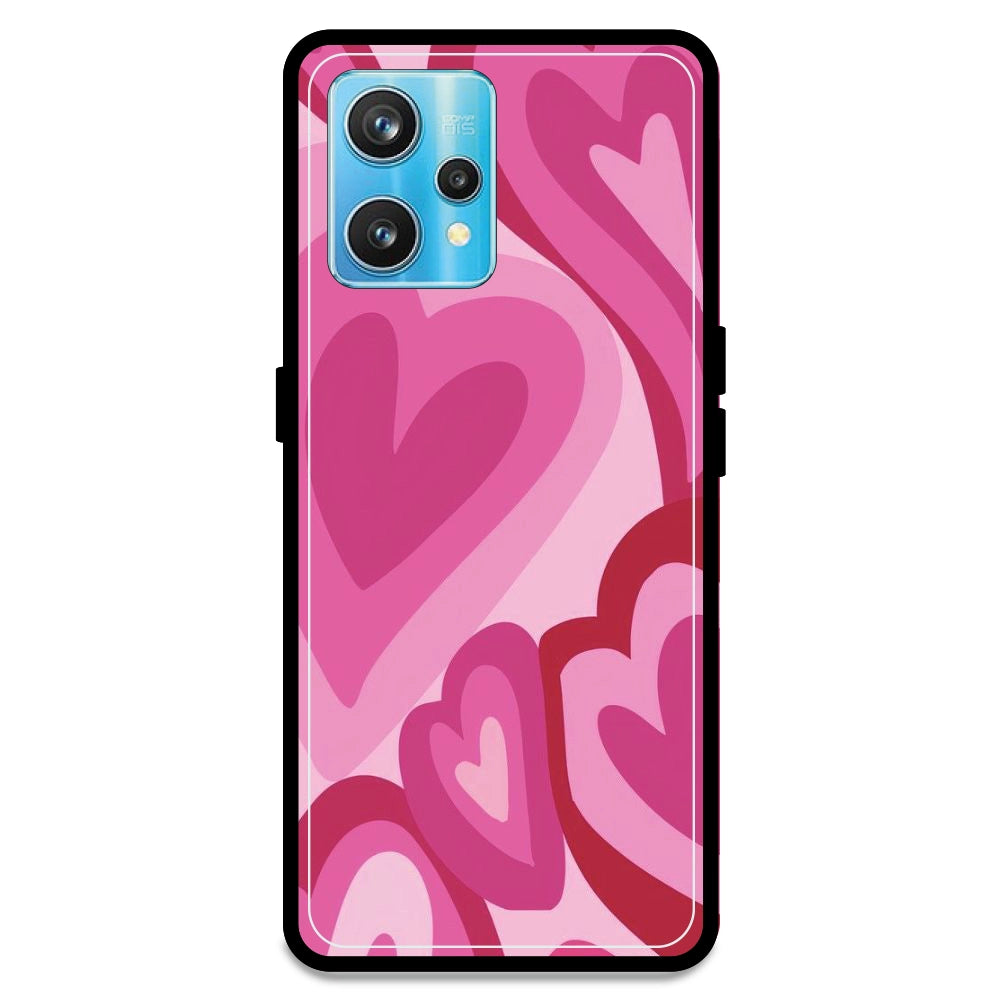 Pink Mini Hearts - Armor Case For Realme Models Realme 9 Pro Plus