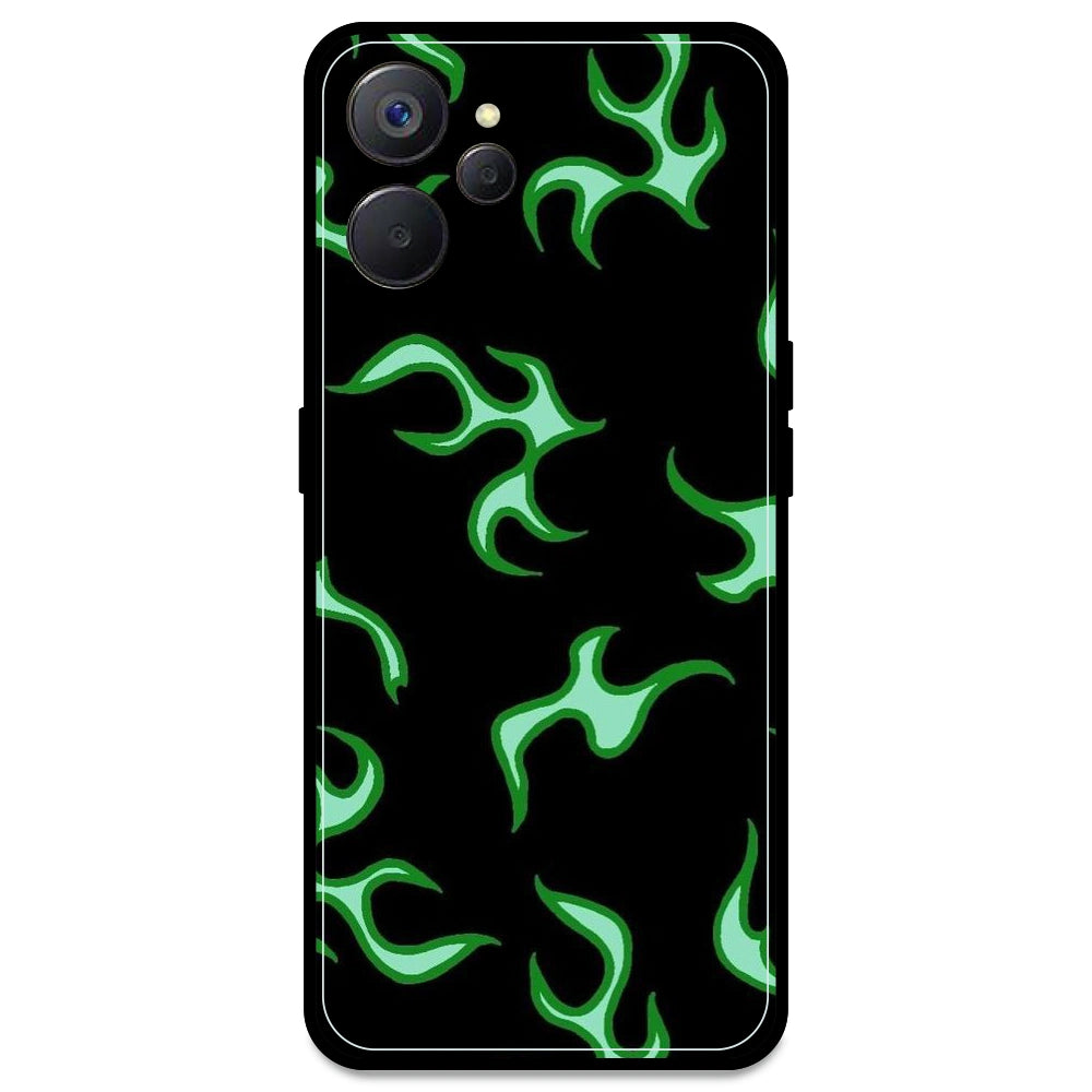 Green Flames - Armor Case For Realme Models Realme 9i 5G