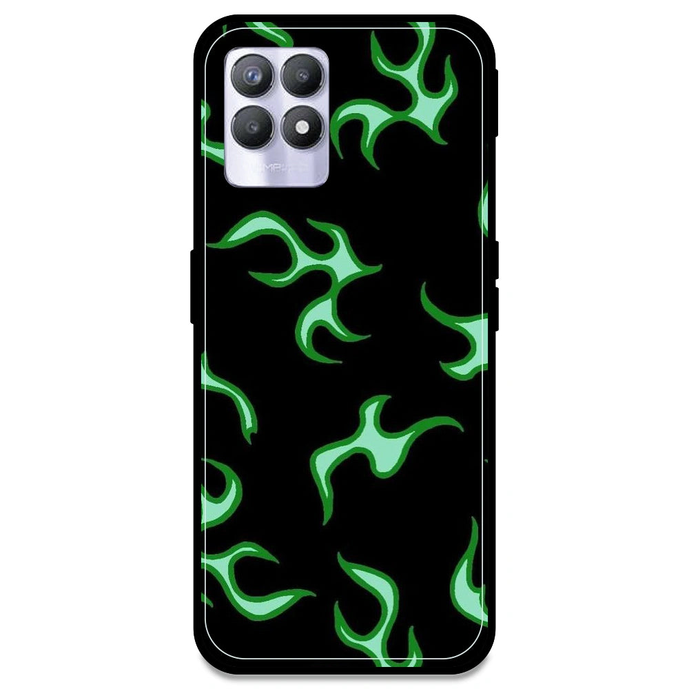Green Flames - Armor Case For Realme Models Realme 8i