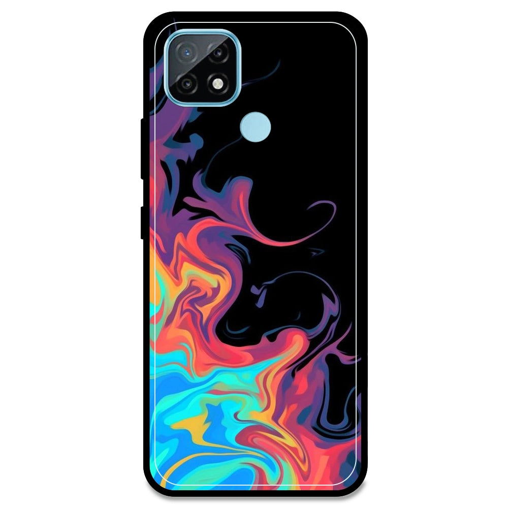 Rainbow Watermarble - Armor Case For Realme Models Realme C21 (2021)