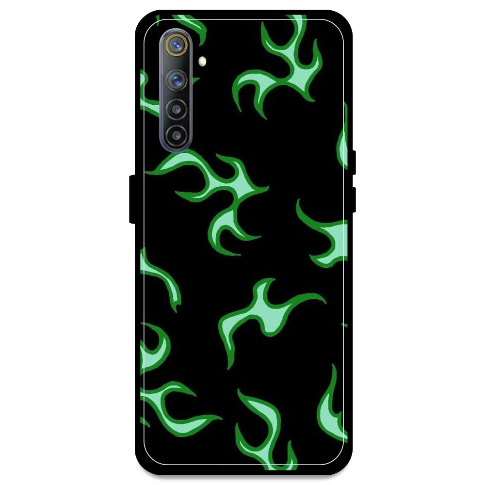 Green Flames - Armor Case For Realme Models Realme 6