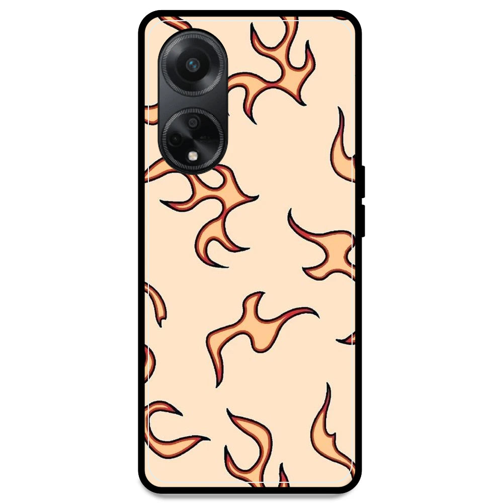 Yellow Flames - Armor Case For Oppo Models Oppo F23 5G