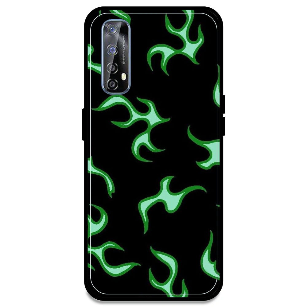 Green Flames - Armor Case For Realme Models Realme 7