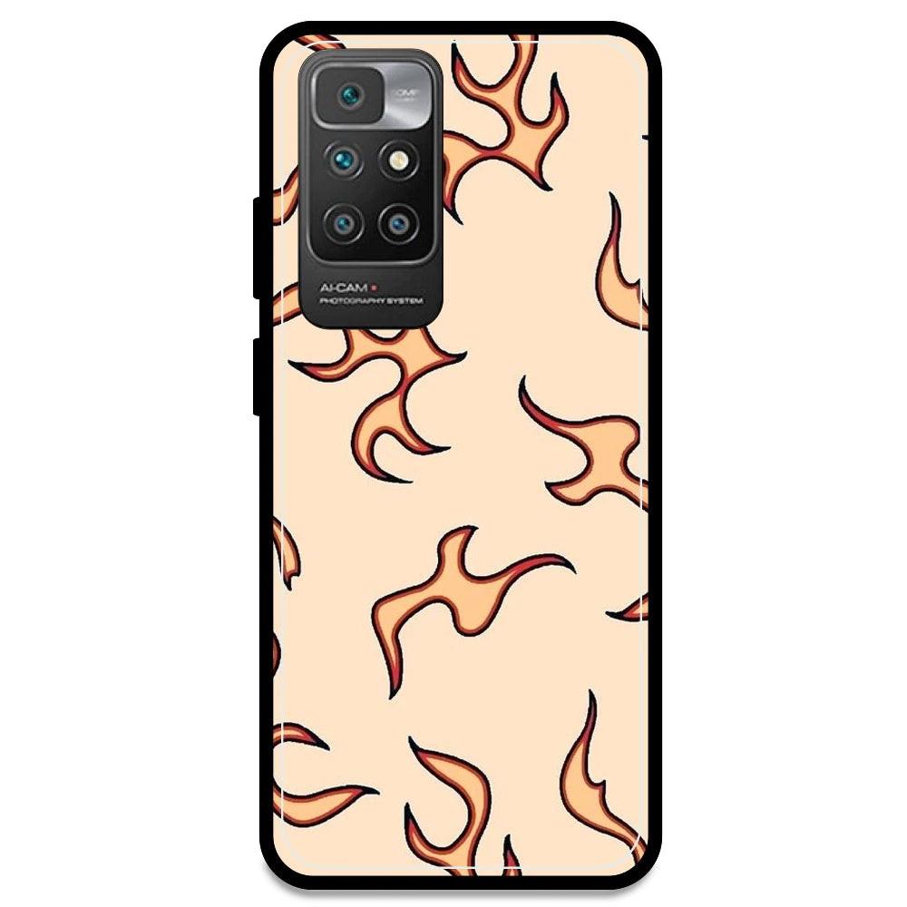 Yellow Flames - Armor Case For Redmi Models Redmi Note 10 Prime