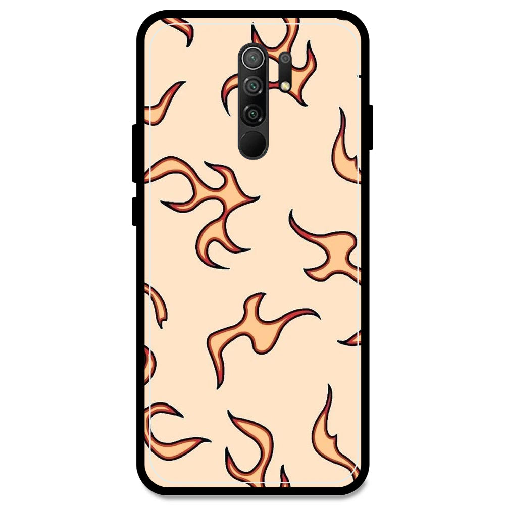 Yellow Flames - Armor Case For Redmi Models Redmi Note 9 Prime