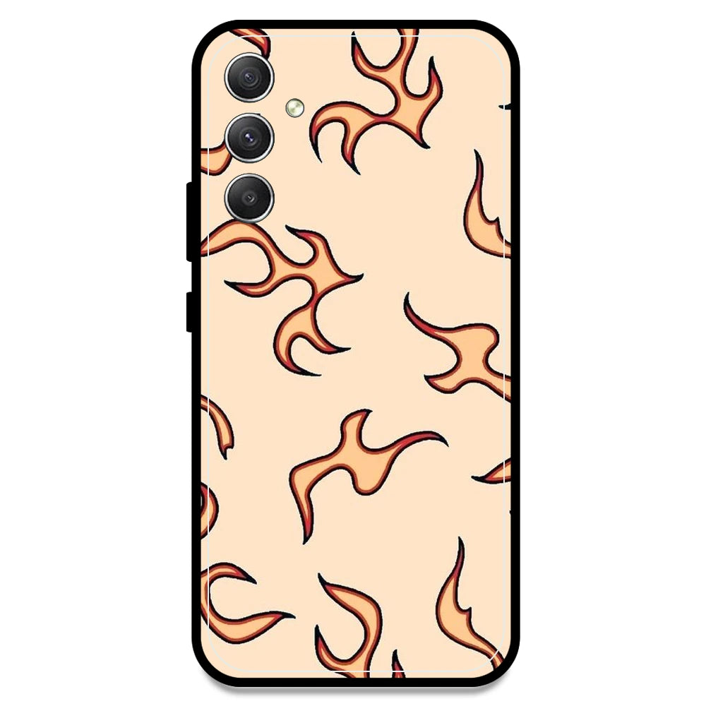 Yellow Flames - Armor Case For Samsung Models Samsung A34 5G