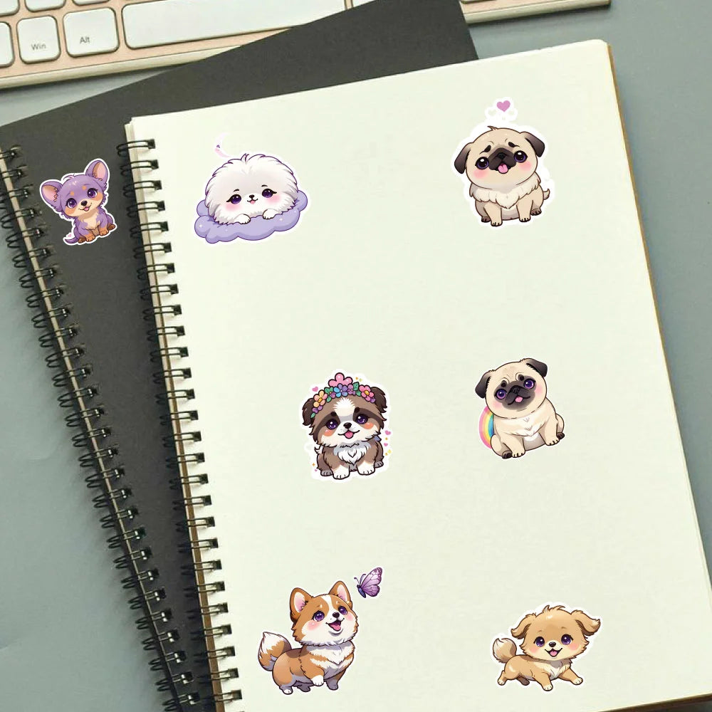 Dog Sticker Bundle – 42 Waterproof Aesthetic Stickers Infographic