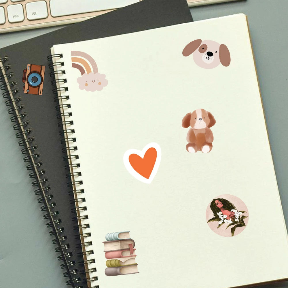 Boho Sticker Bundle – 47 Waterproof Aesthetic Stickers Infographic