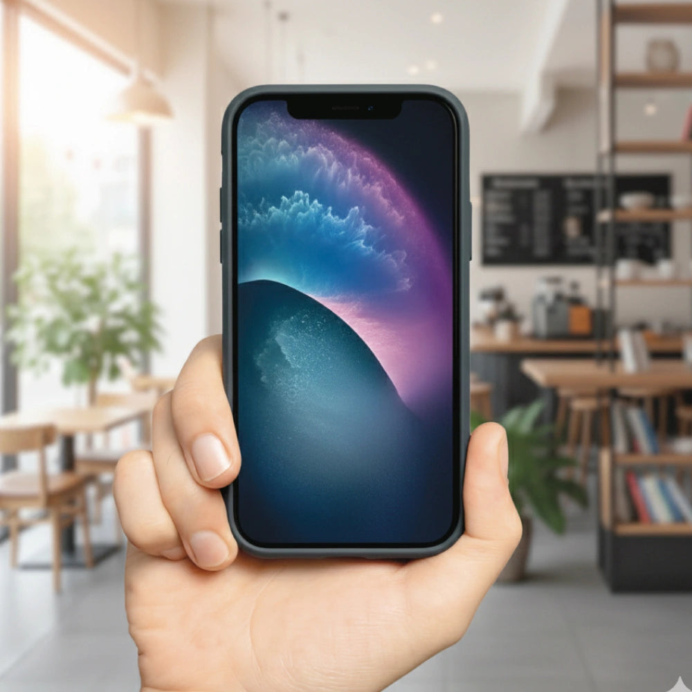 Black Liquid Silicone Case For Apple iPhone Models Infographic