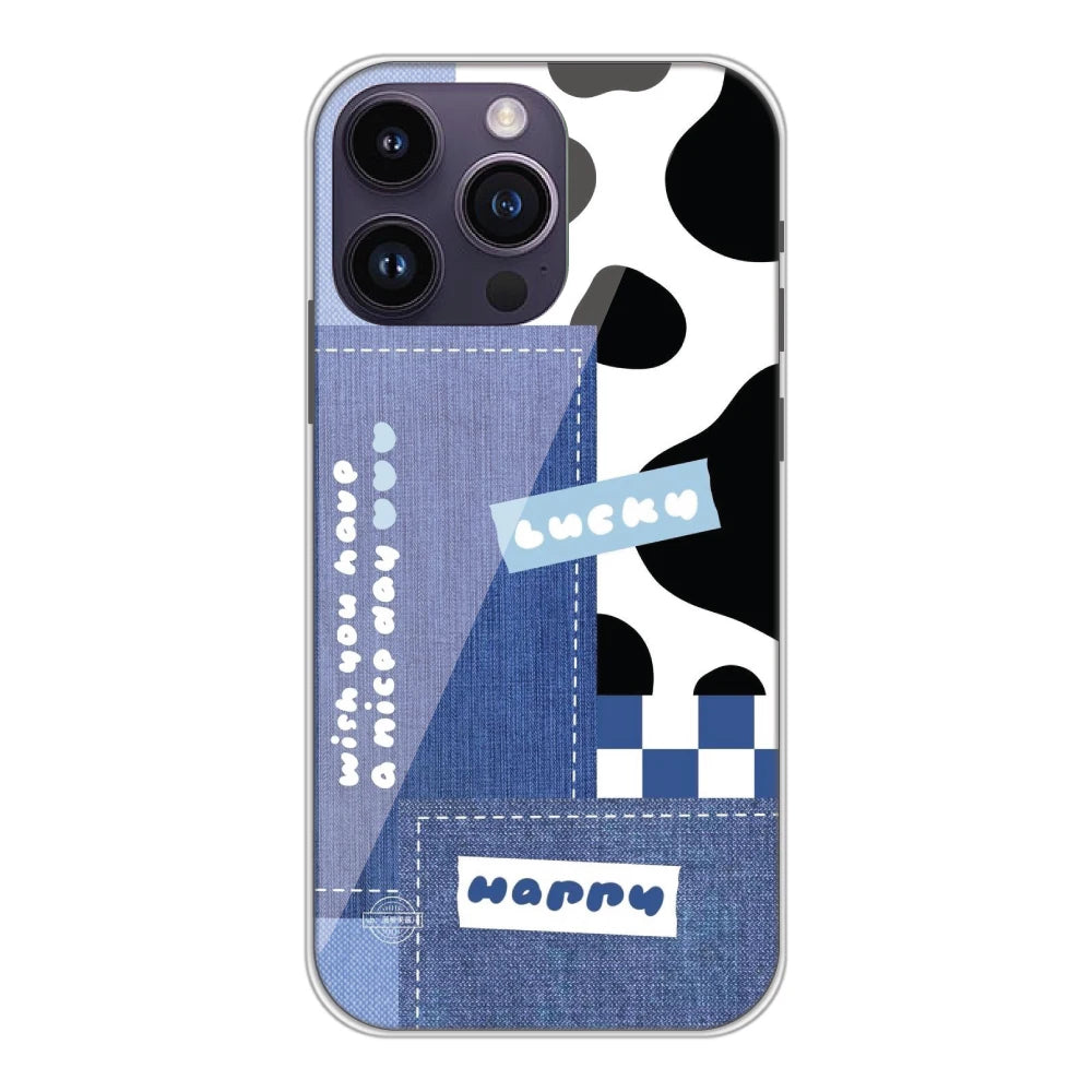 Cow Print Collage - Printed Silicone Case For Apple iPhone 14 Pro Max